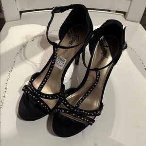 Elegant Black and Gold Heels